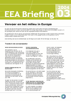 EEA Briefing 3/2004 - Vervoer en het milieu in Europa