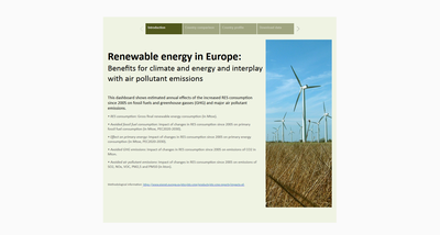 Dashboard - Impacts of renewable energy use on decarbonisation and air pollutant emissions